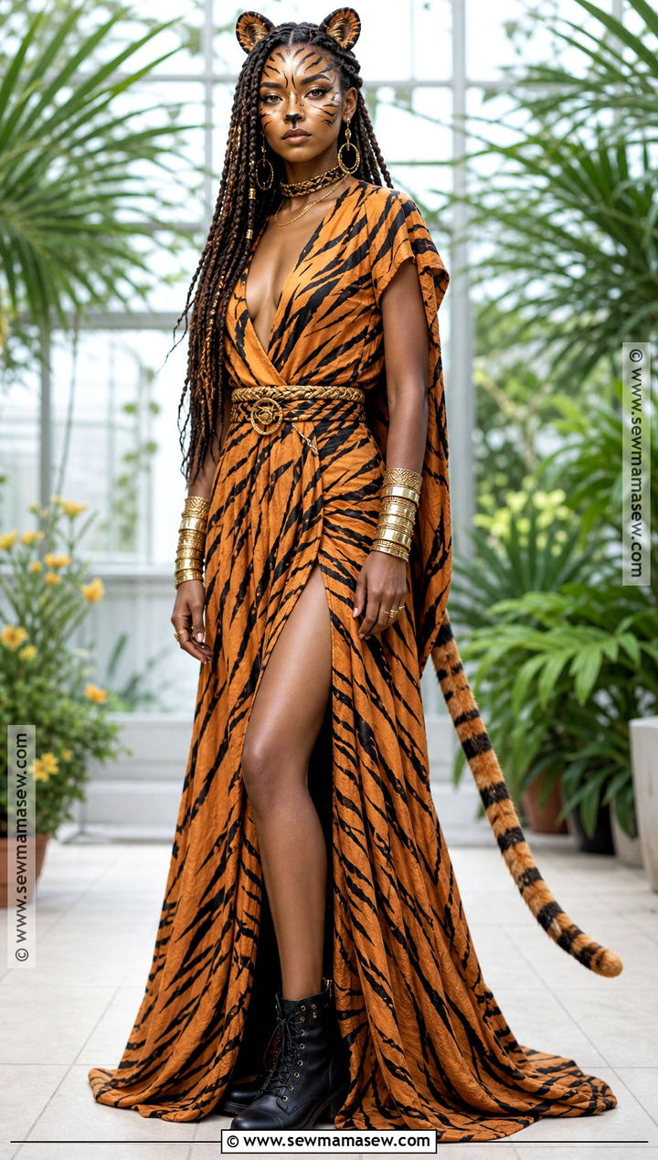 Tiger Maxi Dress Costume - 35 Tiger Costume Ideas for Women
