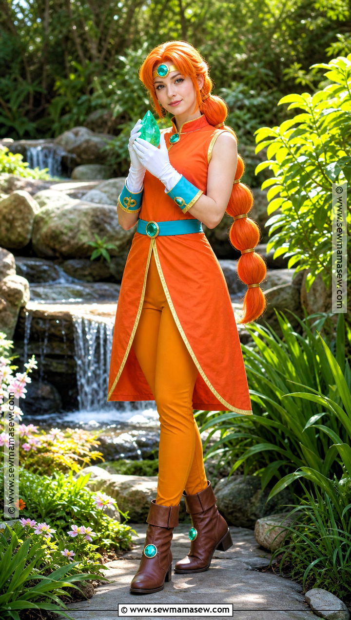 Tikal Cosplay With Orange Tribal Inspired Dress - 40 sonic cosplay ideas
