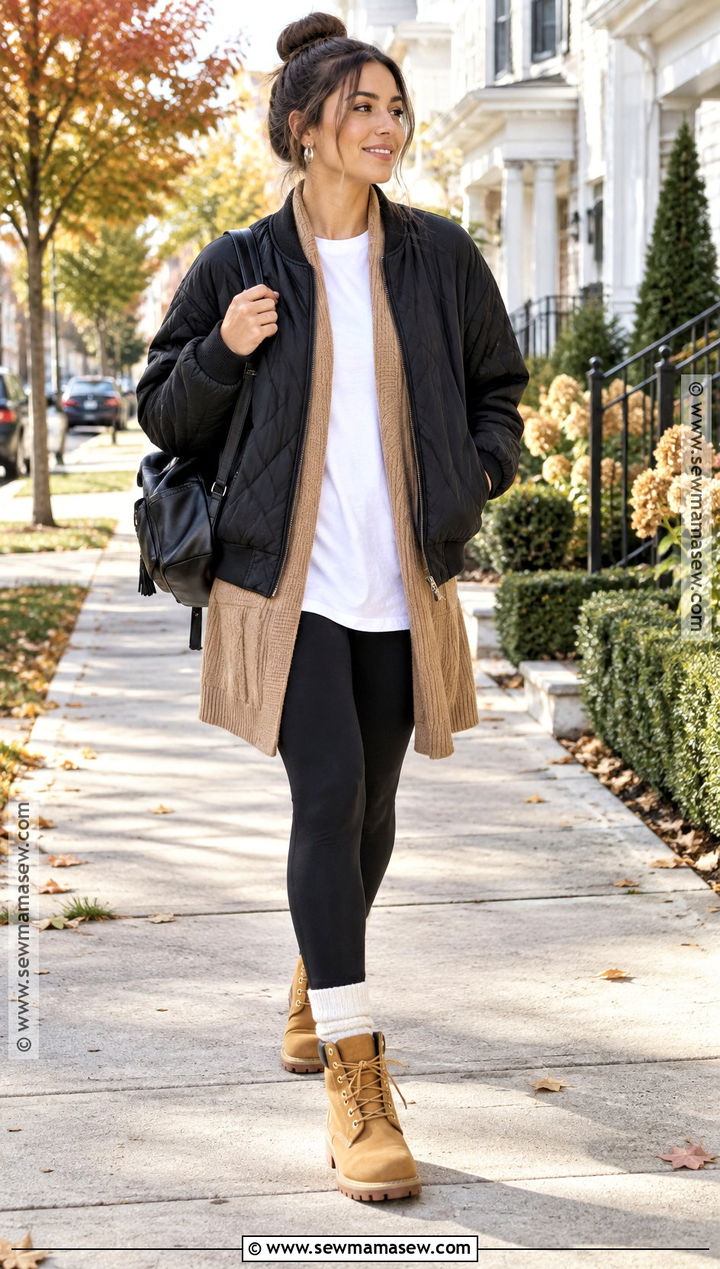 Timberland Boots With Black Leggings - 15 timberland boots women outfit fall