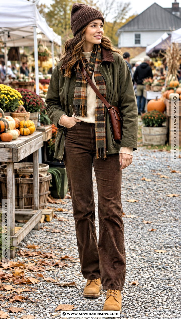 Timberland Boots With Corduroy Pants And Barn Jacket - 20 timberland boots outfit fall
