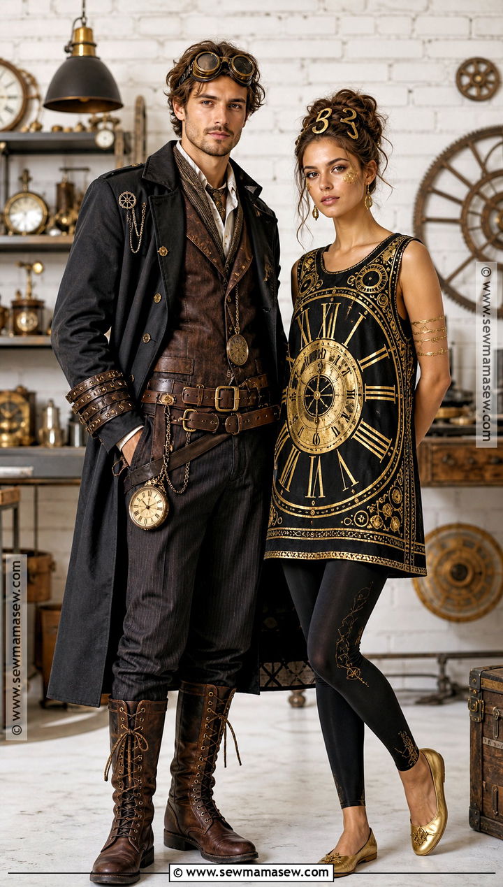 Time Traveler And Clock Duo Costume - 35 unique duo halloween costumes