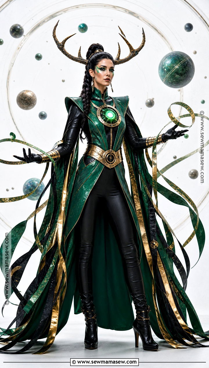Time Weaver Lady Loki Cosplay With Green Ribbon Cape - 30 lady loki cosplay ideas