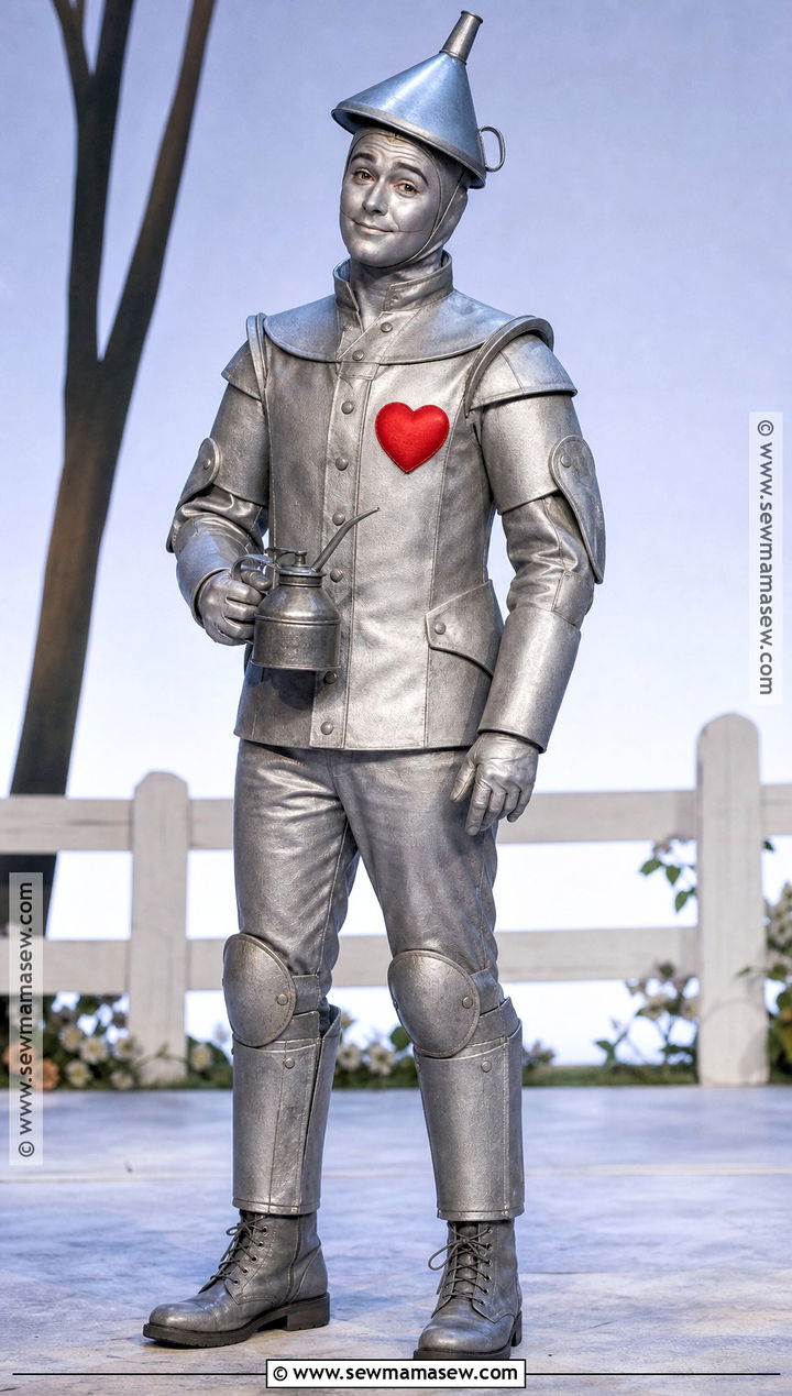 Tin Man Costume With Red Heart - 30 silver costume ideas