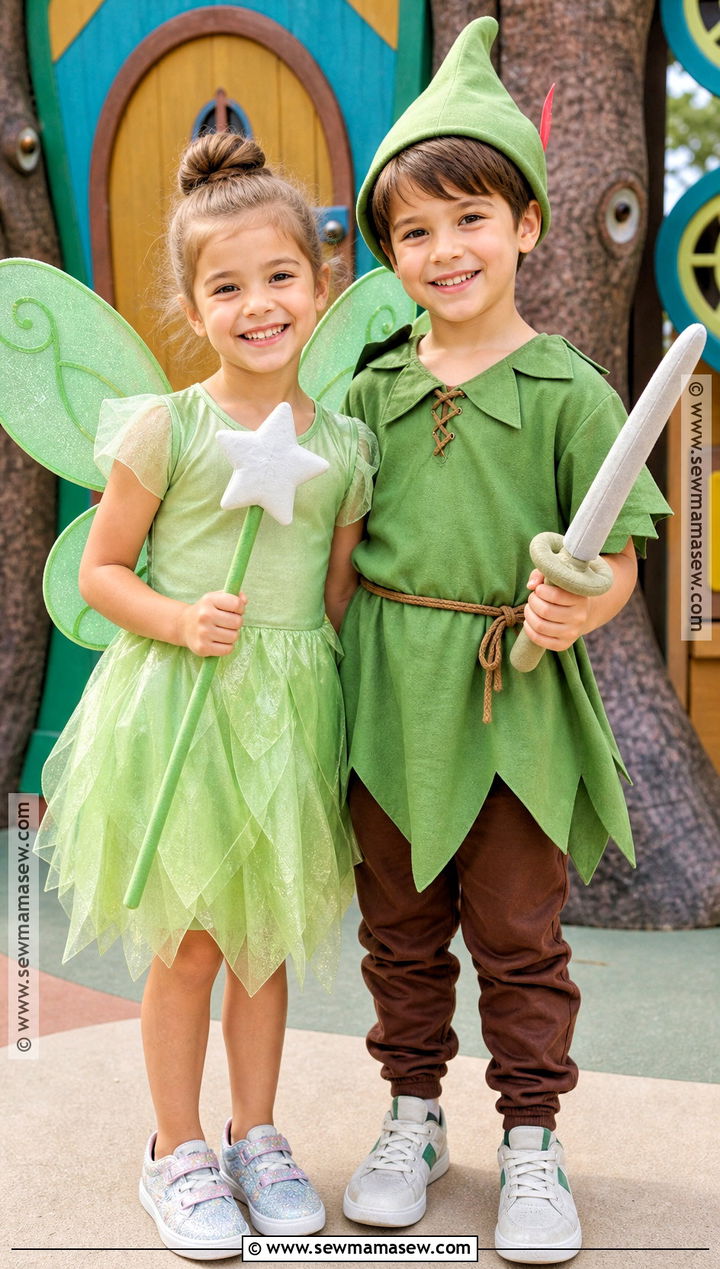 Tinker Bell And Peter Pan Sibling Costume - 30 tinker bell and peter pan costume ideas