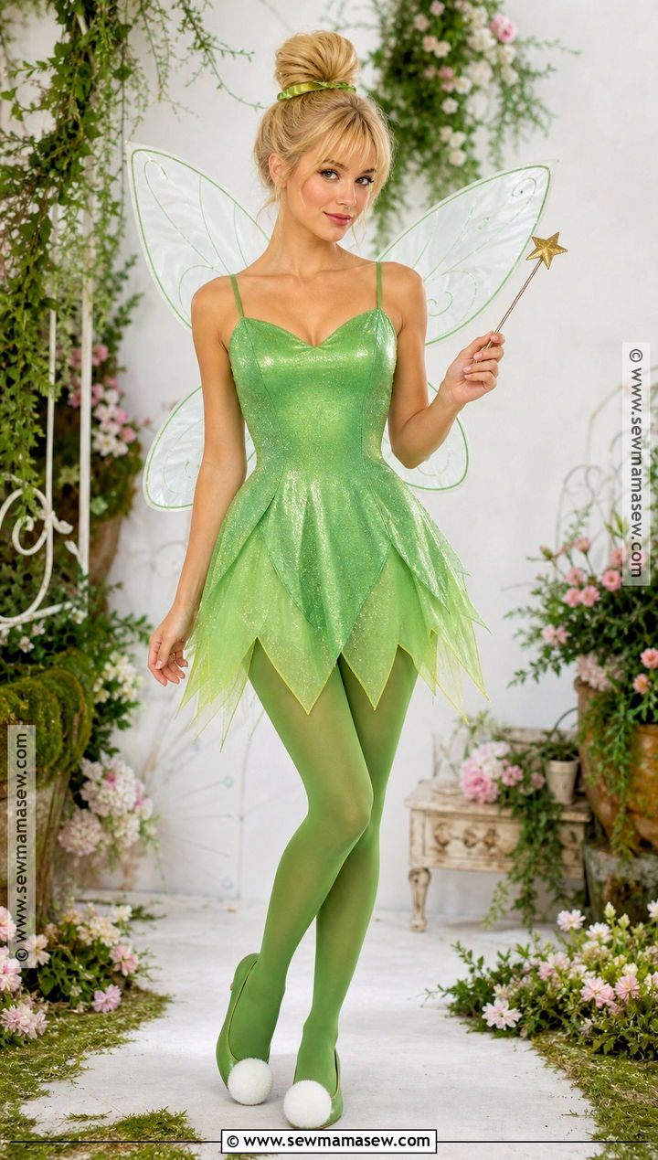 Tinker Bell Green Fairy Costume - 30 blonde hair costumes