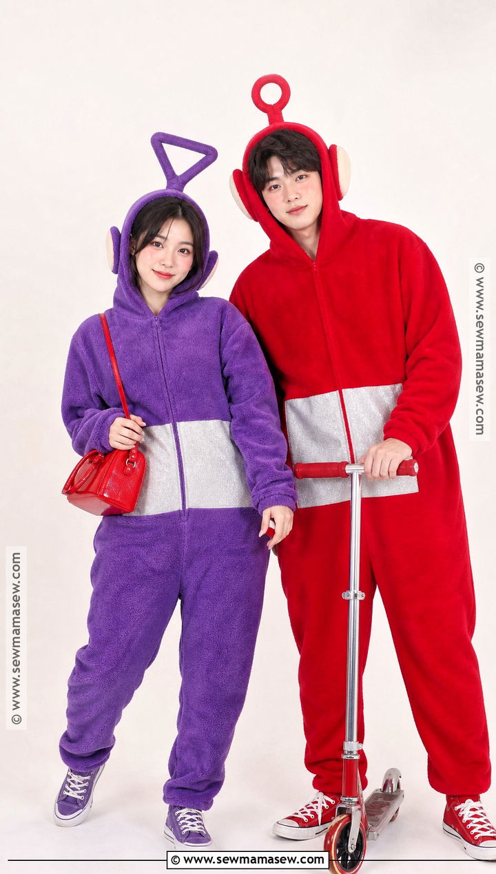 Tinky Winky And Po Couple Costume - 40 teletubbies costume ideas