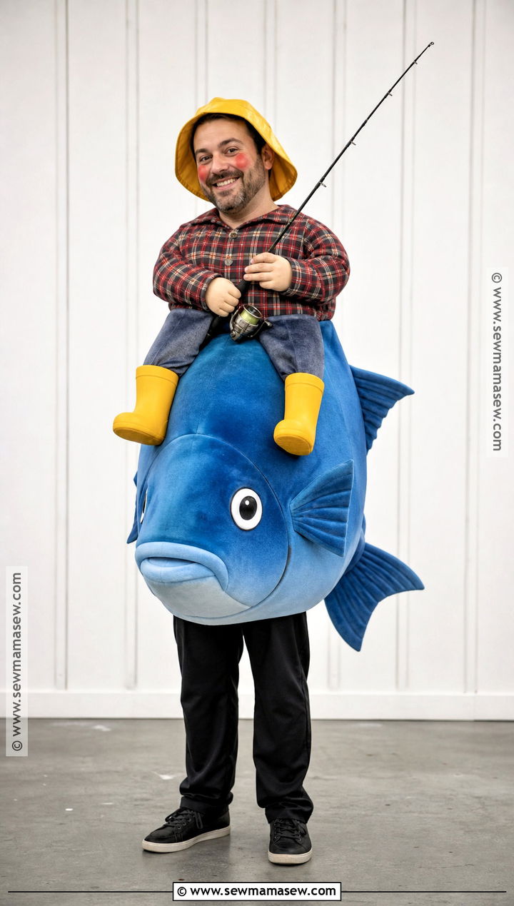 Tiny Fisherman Illusion Costume - 35 Fisherman Costume Ideas