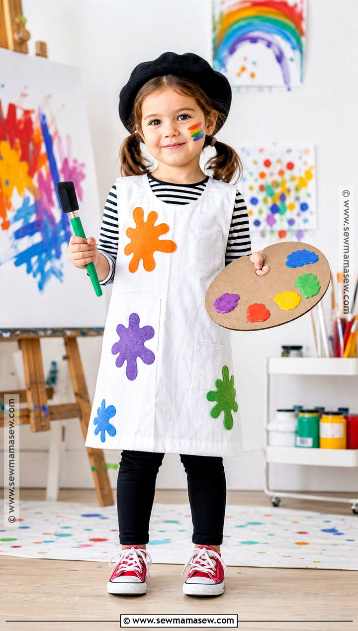 Toddler Artist Costume With Paint Palette - 40 toddler halloween costumes for girls