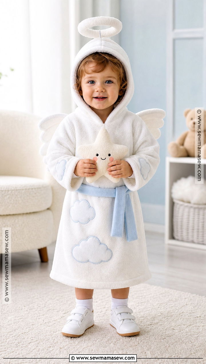 Toddler Biblical Angel Costume With Cloud Tunic - 30 Biblical Angel Costume Ideas