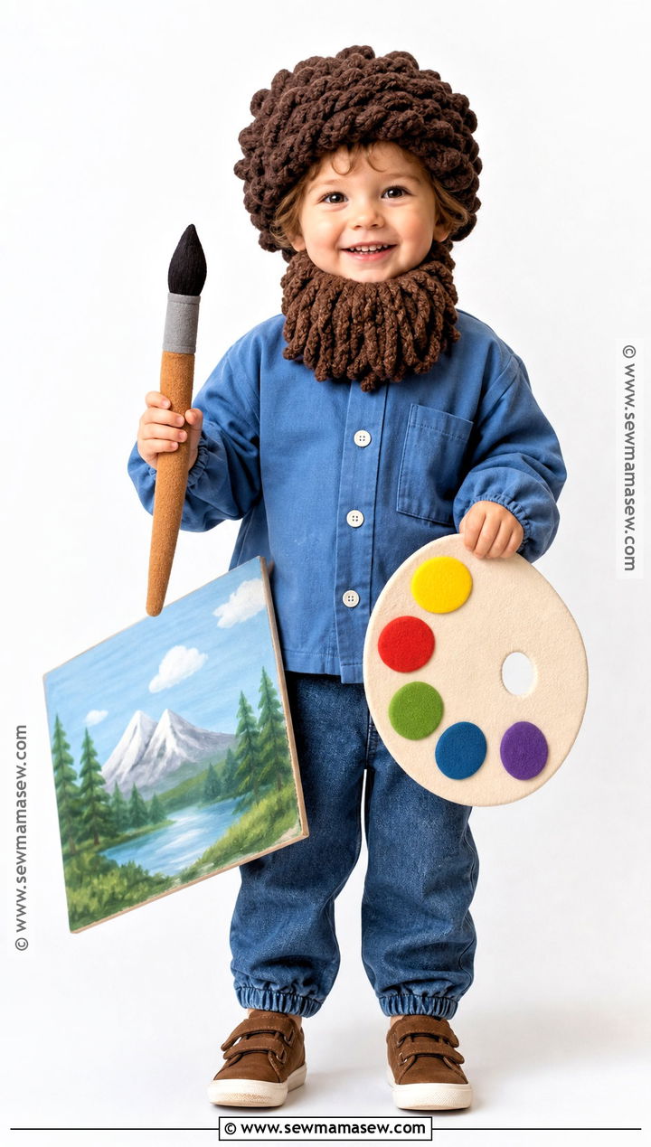 Toddler Bob Ross Costume - 35 bob ross costume ideas