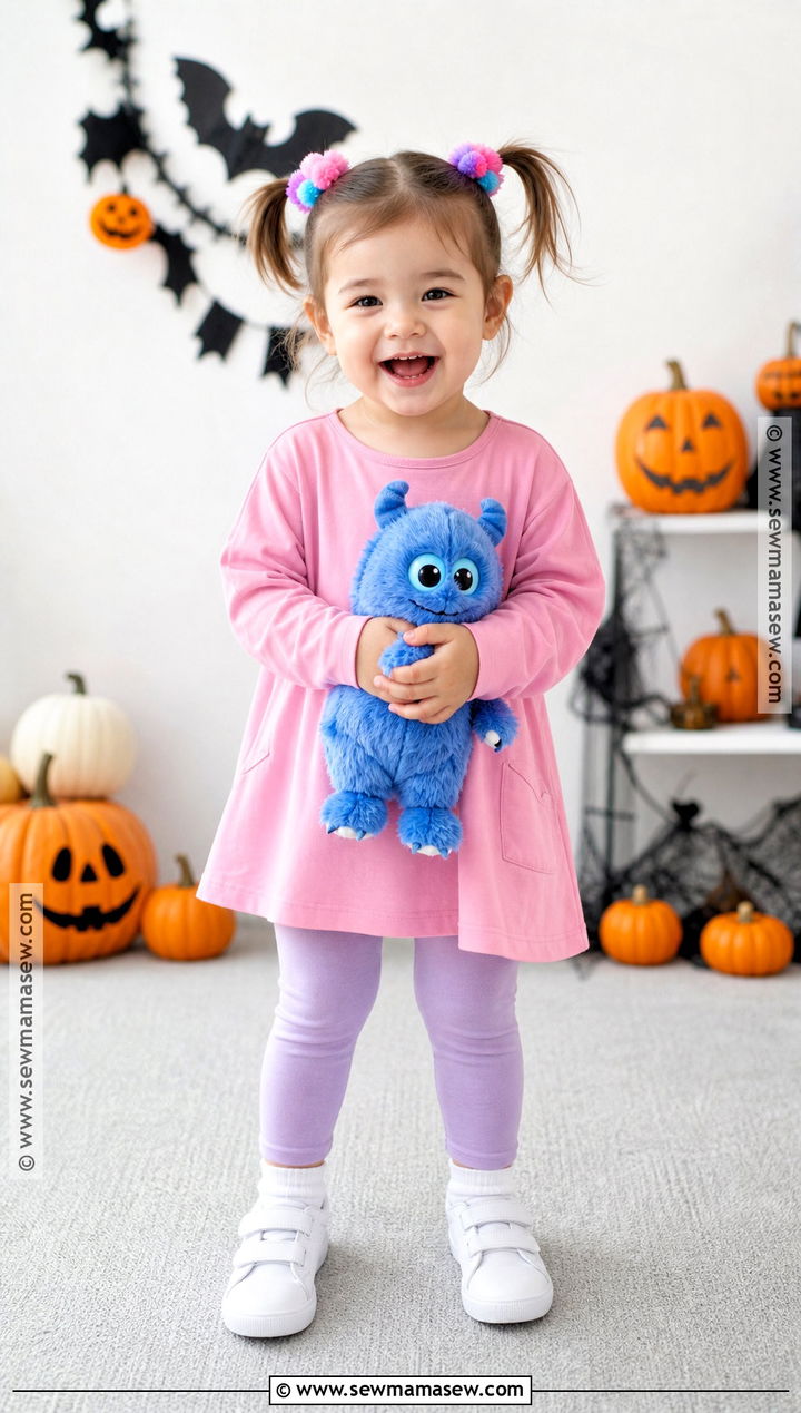 Toddler Boo Costume With Purple Leggings - 35 boo monsters inc costume ideas