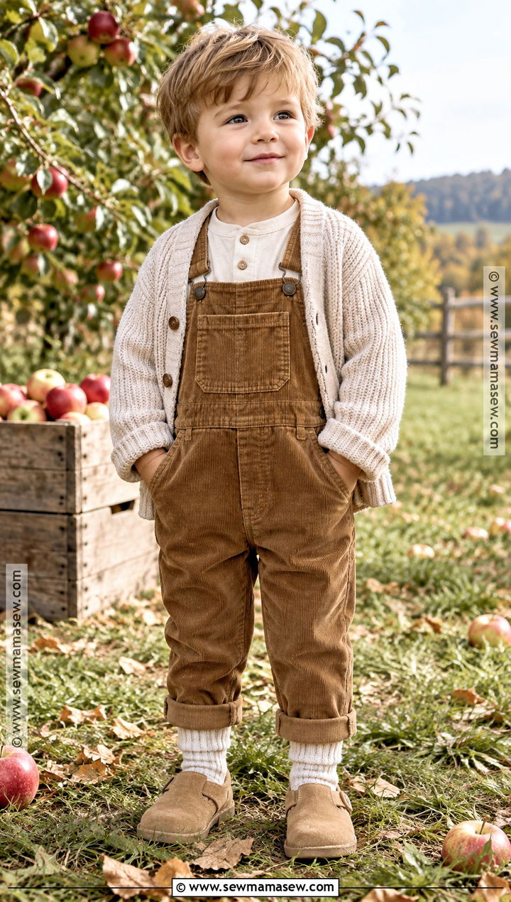 Toddler Boy Fall Outfit With Corduroy Overalls And Henley - 20 toddler boy fall outfits pictures