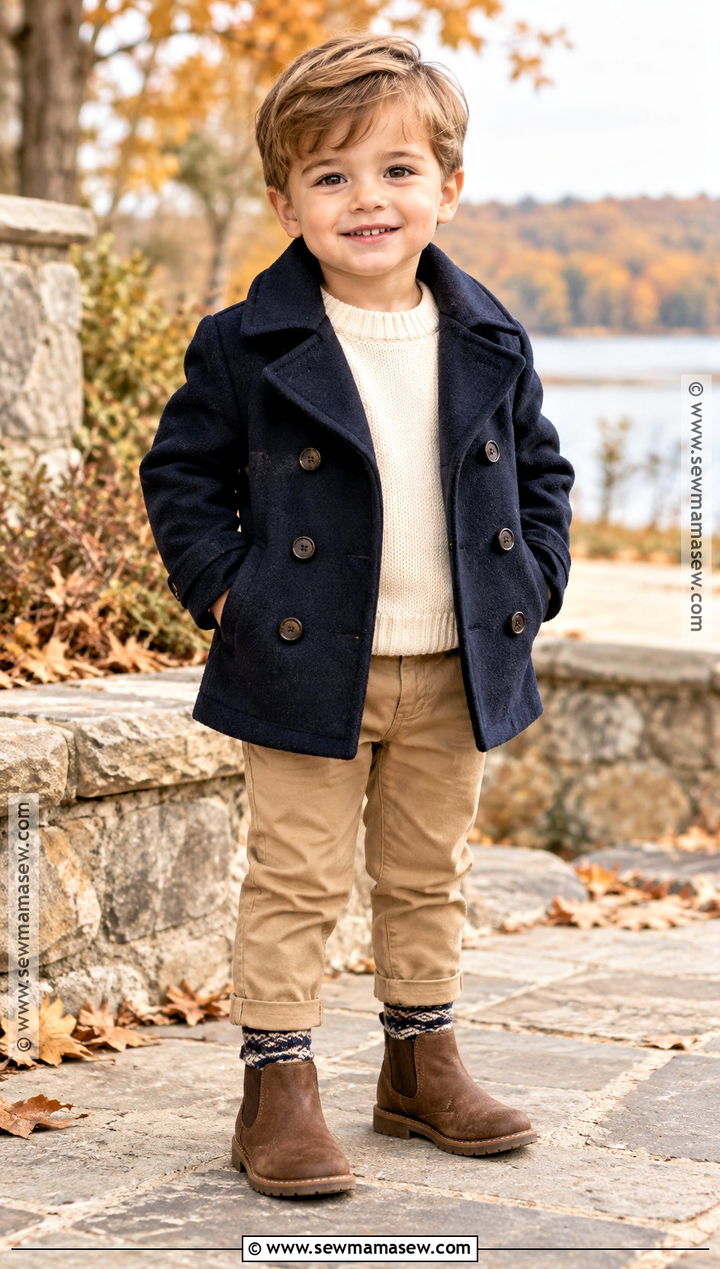 Toddler Boy Fall Outfit With Peacoat And Chinos - 20 toddler boy fall outfits pictures