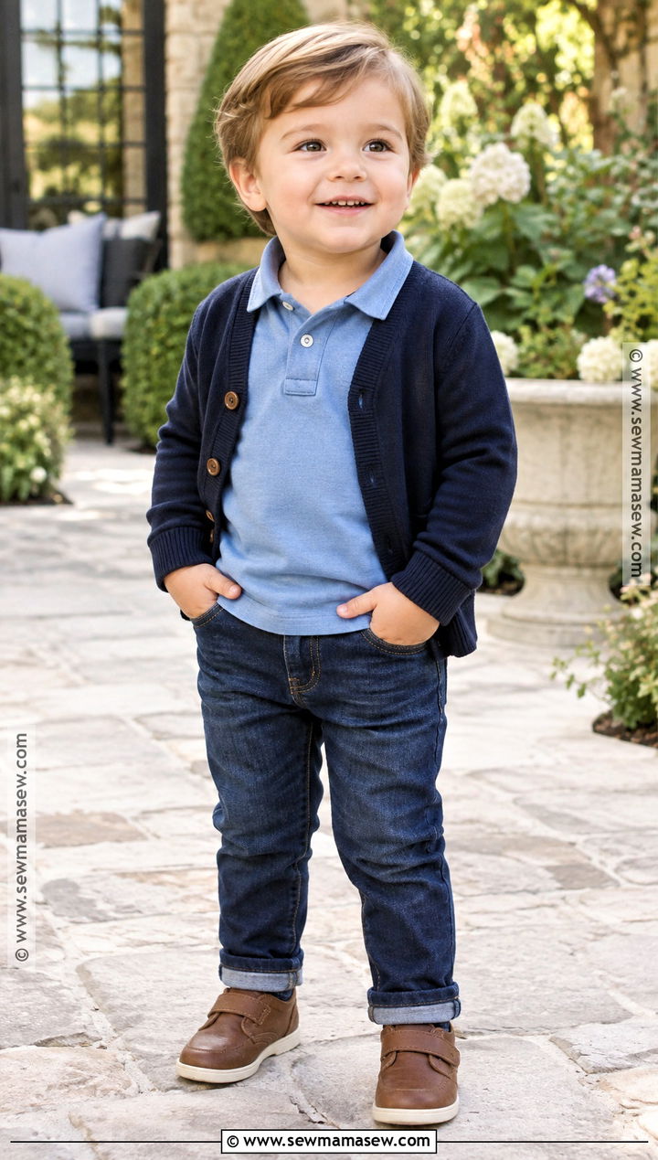 Toddler Boy Fall Polo And Cardigan Outfit - 15 toddler boy fall capsule wardrobe ideas