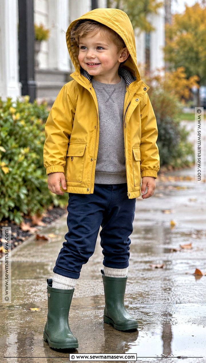 Toddler Boy Fall Rain Jacket And Leggings Outfit - 15 toddler boy fall capsule wardrobe ideas