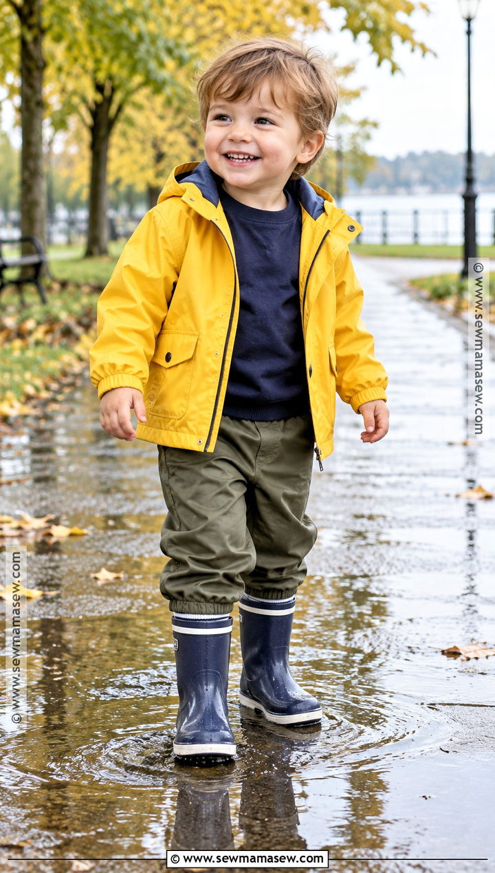 Toddler Boy Fall Rain Jacket and Waterproof Boots Outfit - 15 toddler boy clothes fall