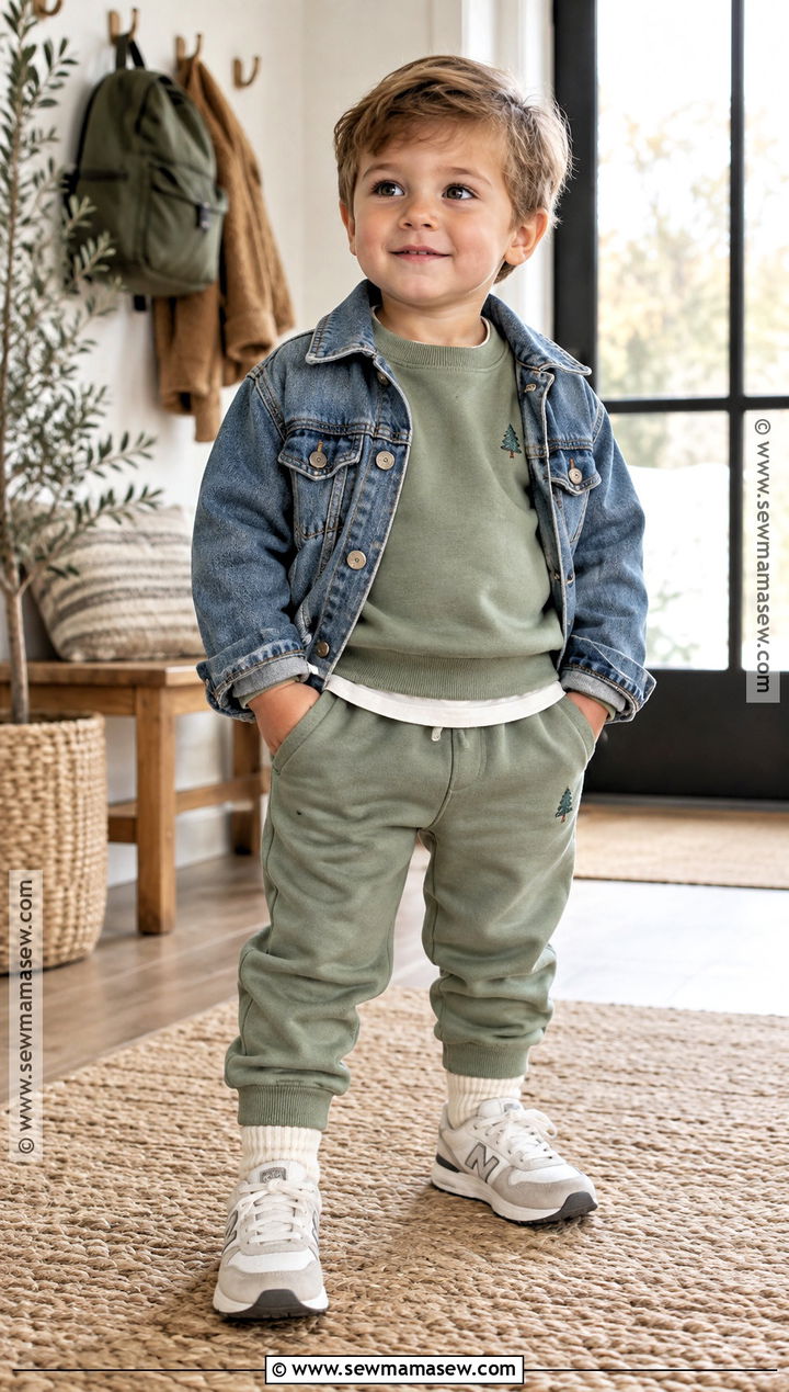 Toddler Boy Matching Sweatshirt And Jogger Set - 20 toddler boy fall fashion ideas