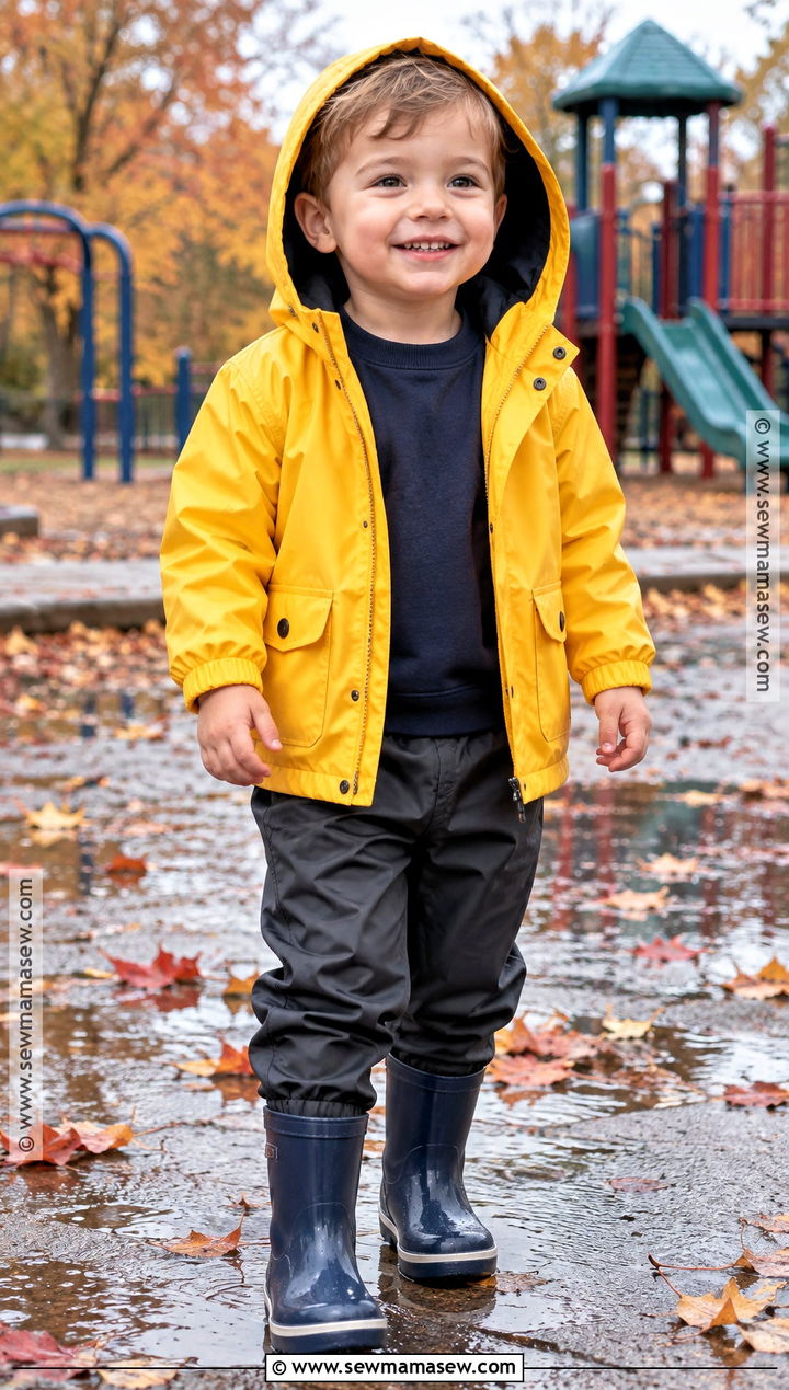 Toddler Boy Rain Jacket and Waterproof Boots Outfit - 25 toddler boy fall outfits