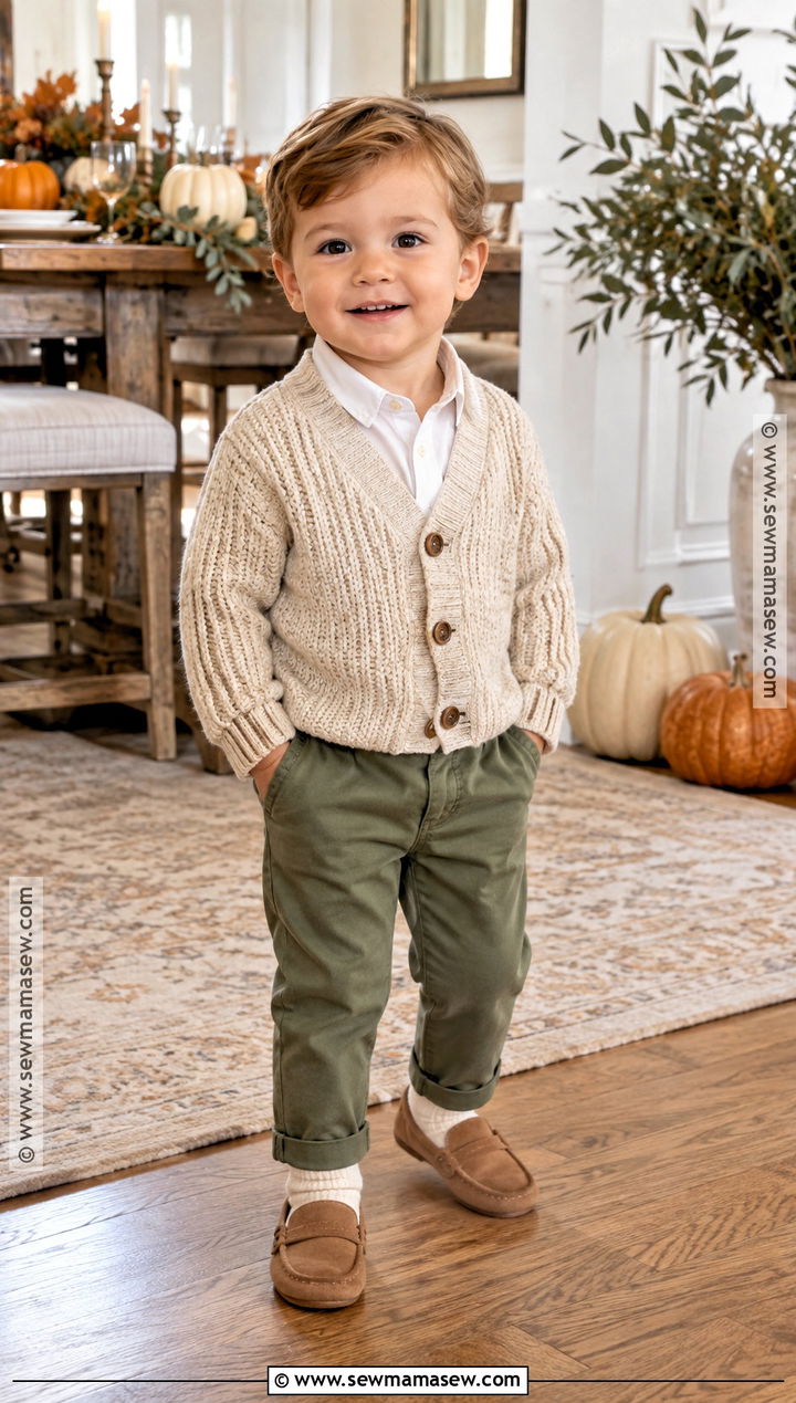 Toddler Boy Thanksgiving Cardigan Outfit - 15 Toddler Boys Thanksgiving Outfit Ideas