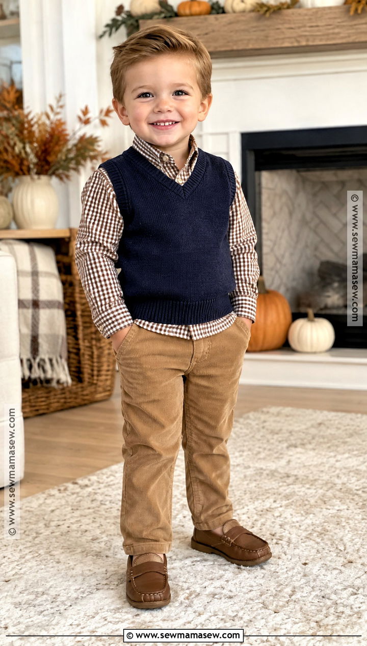 Toddler Boy Thanksgiving Gingham Shirt Outfit - 15 Toddler Boys Thanksgiving Outfit Ideas