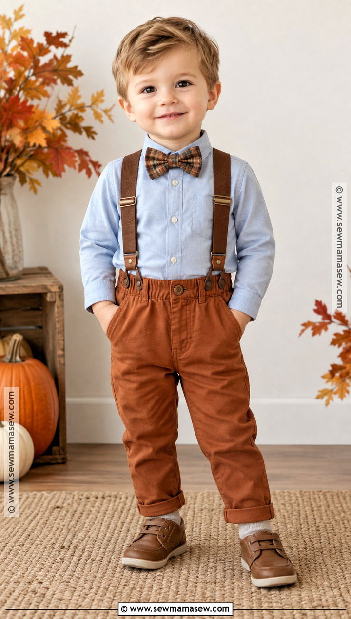 Toddler Boy Thanksgiving Suspender Outfit - 15 Toddler Boys Thanksgiving Outfit Ideas