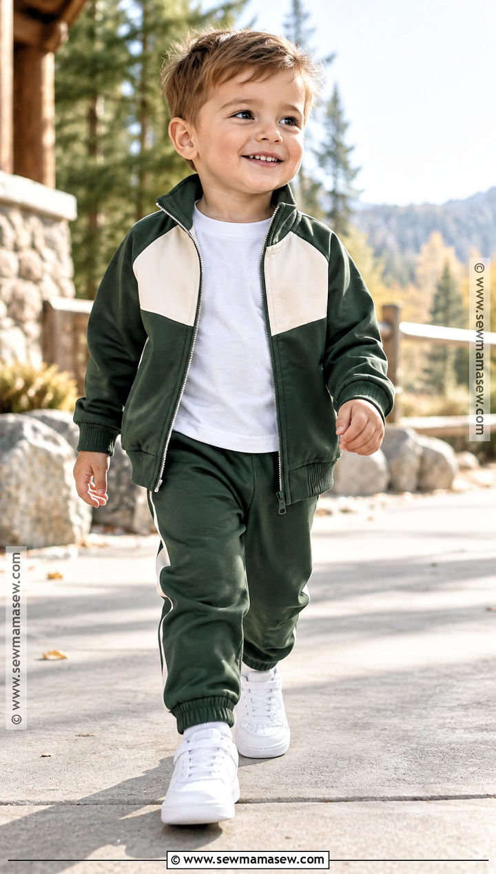 Toddler Boy Track Jacket And Joggers Outfit - 20 toddler boy fall fashion ideas