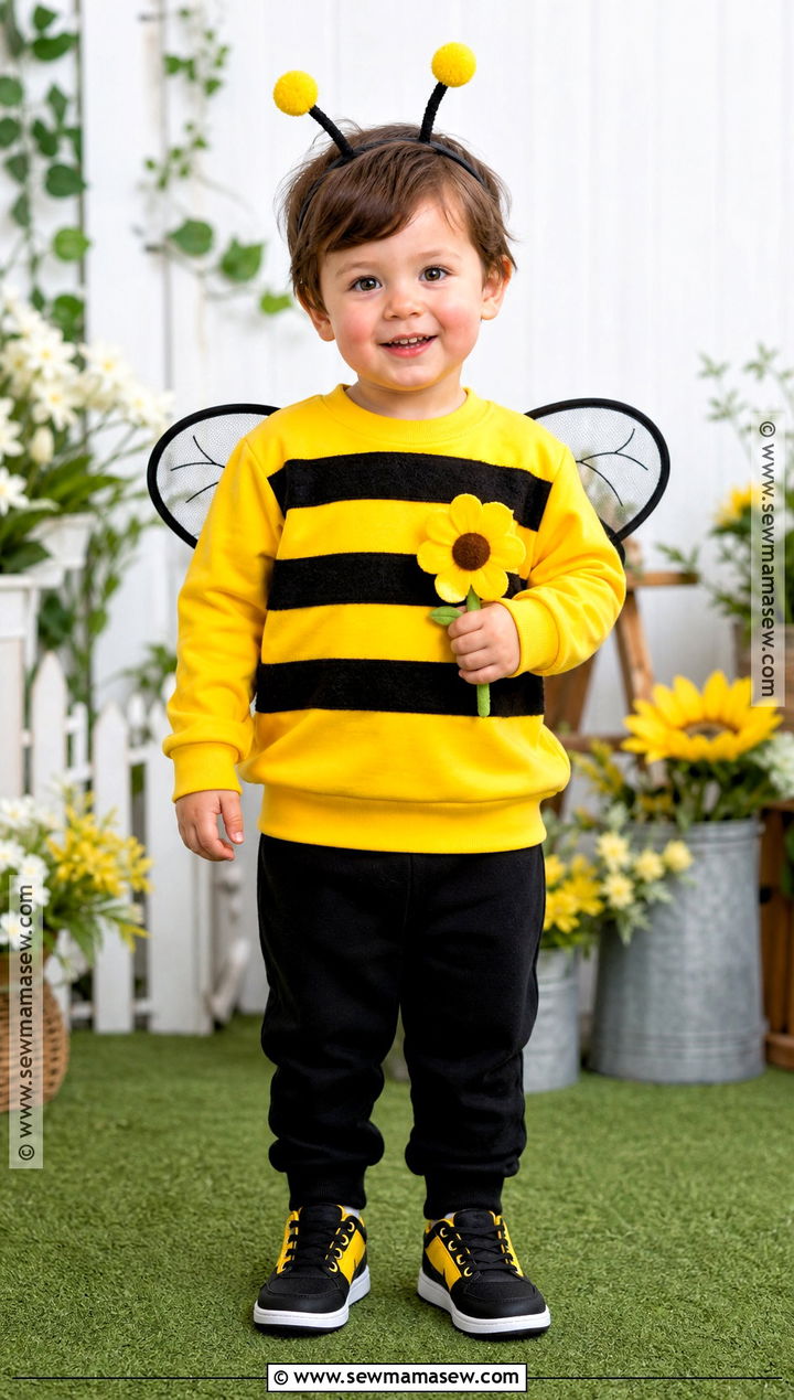 Toddler Bumblebee Costume With Fabric Wings - 30 toddler boy costume ideas
