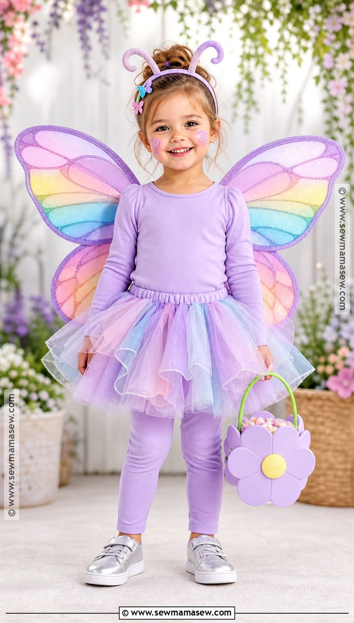 Toddler Butterfly Costume With Rainbow Wings - 40 toddler halloween costumes for girls