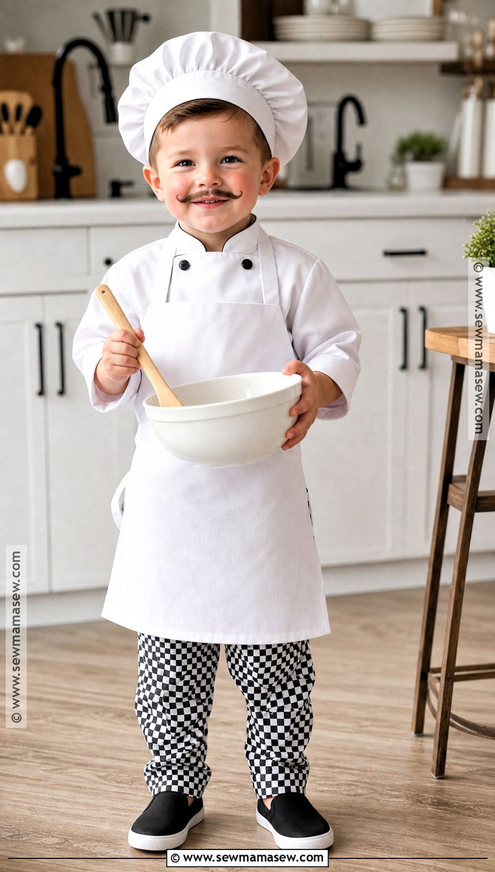 Toddler Chef Costume With White Apron - 30 toddler boy costume ideas