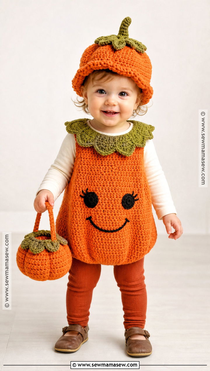 Toddler Crochet Pumpkin Costume - 30 toddler pumpkin costume ideas