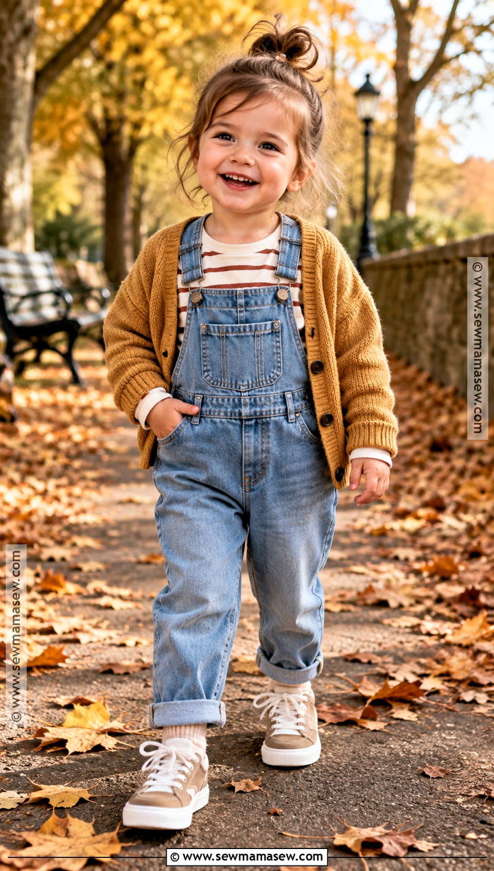 Toddler Denim Overall Fall Outfit - 15 Toddler Fall Clothes