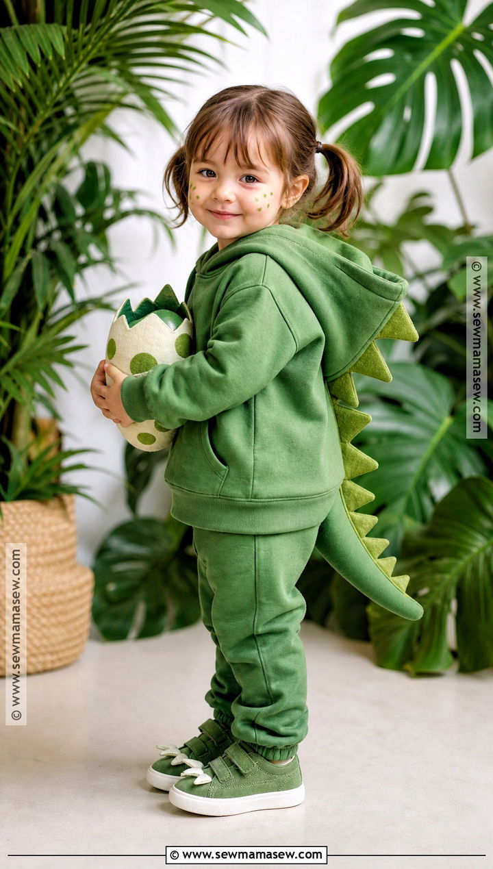 Toddler Dinosaur Costume With Green Hoodie - 35 toddler costumes for girls
