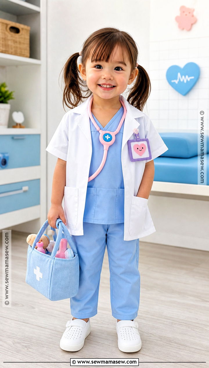 Toddler Doctor Costume With White Coat - 35 toddler costumes for girls