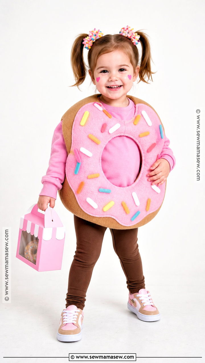 Toddler Donut Costume With Pink Frosting - 40 toddler halloween costumes for girls