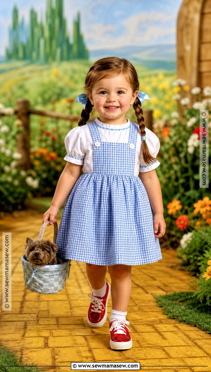 Toddler Dorothy Costume With Ruby Red Shoes - 40 toddler halloween costumes for girls