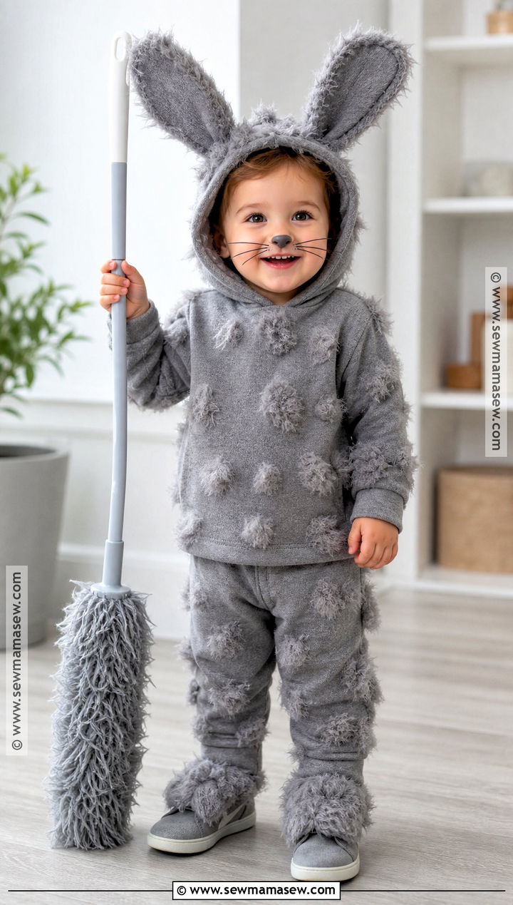 Toddler Dust Bunny Costume - 30 funny toddler halloween costumes