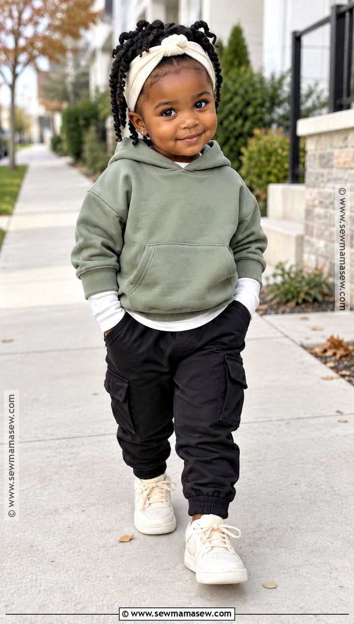 Toddler Fall Hoodie And Cargo Joggers Outfit - 20 toddler fall outfits girl black
