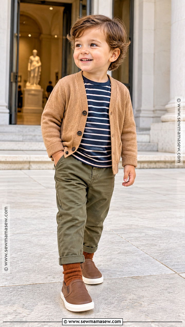 Toddler Fall Outfit With Cardigan And Chinos - 20 toddler fall outfits