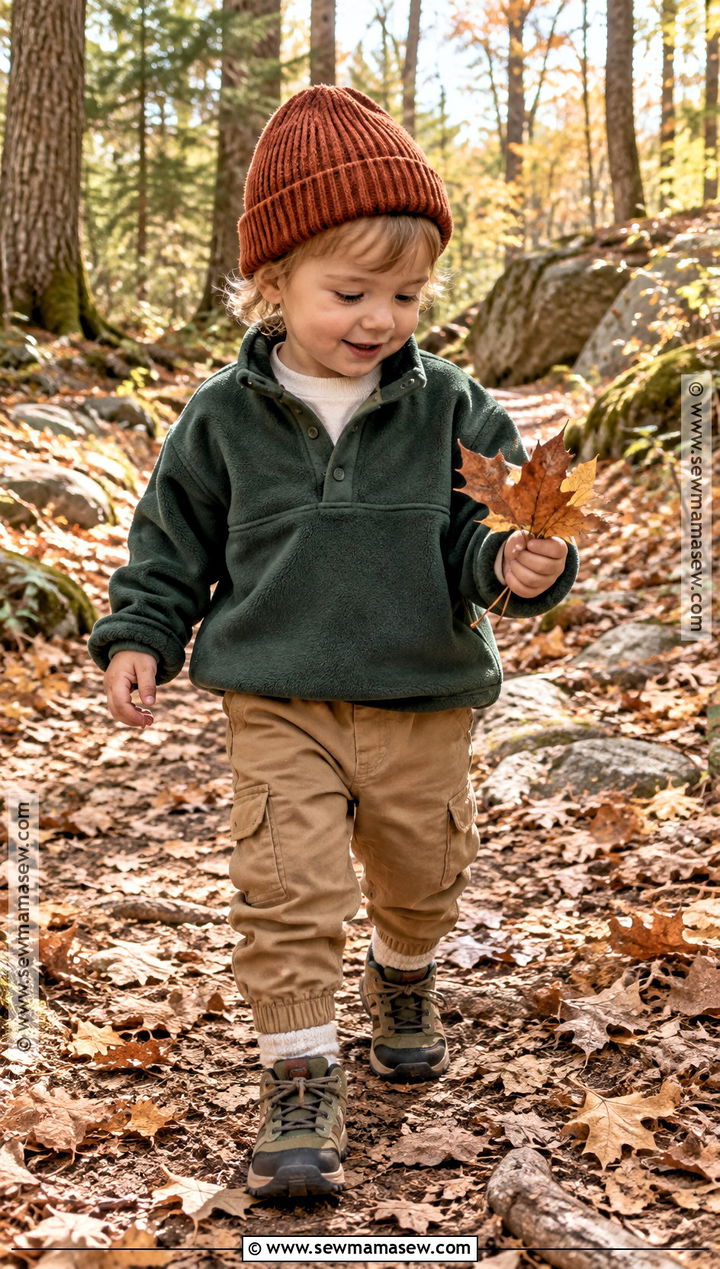 Toddler Fall Outfit With Fleece Pullover And Cargo Joggers - 20 toddler fall outfits