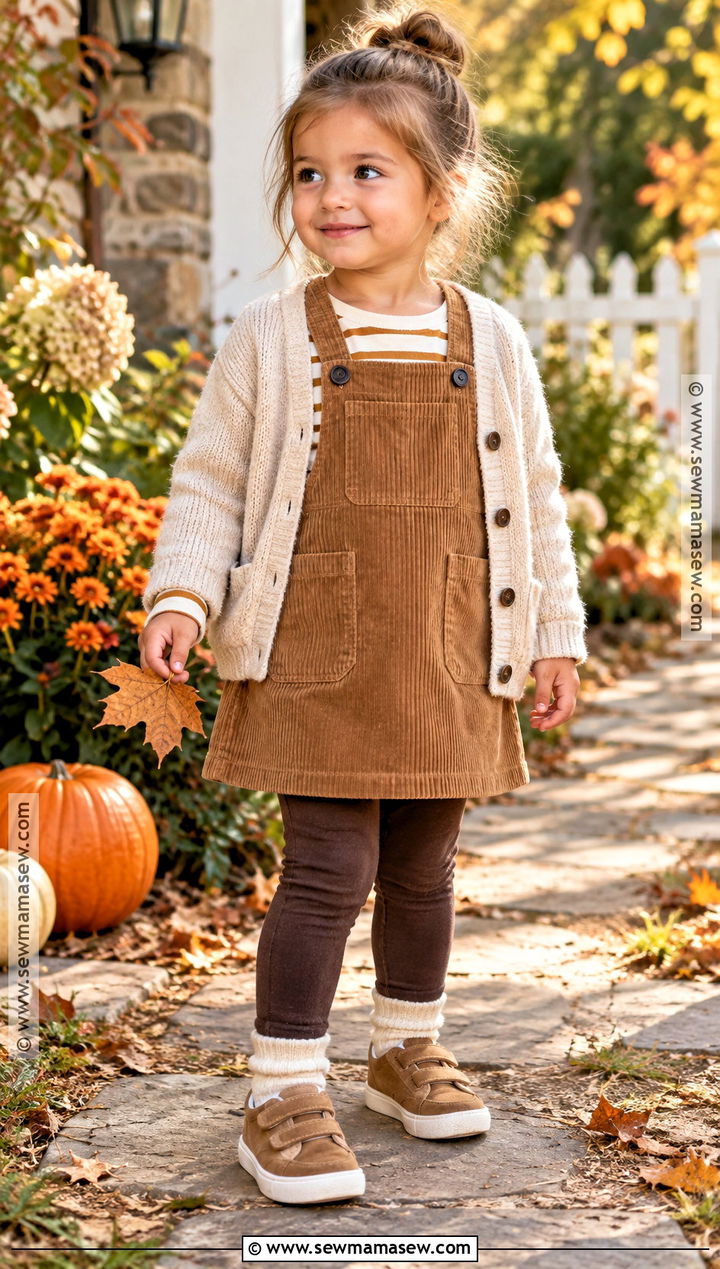 Toddler Fall Outfit With Pinafore And Sneakers - 20 toddler fall outfits