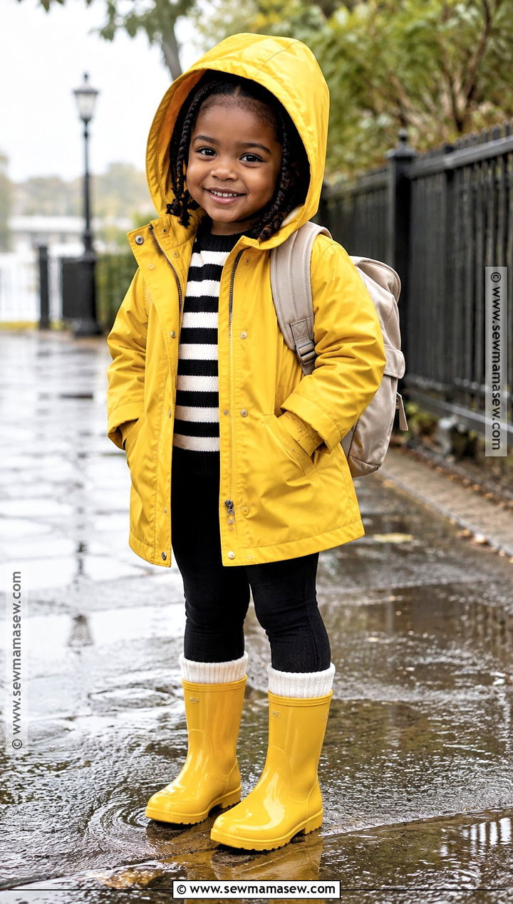 Toddler Fall Raincoat And Rain Boots Outfit - 20 toddler fall outfits girl black