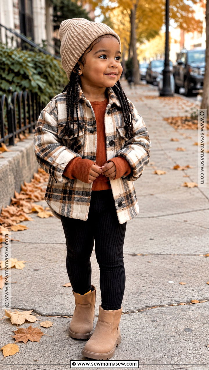 Toddler Fall Shacket And Ribbed Leggings Outfit - 20 toddler fall outfits girl black