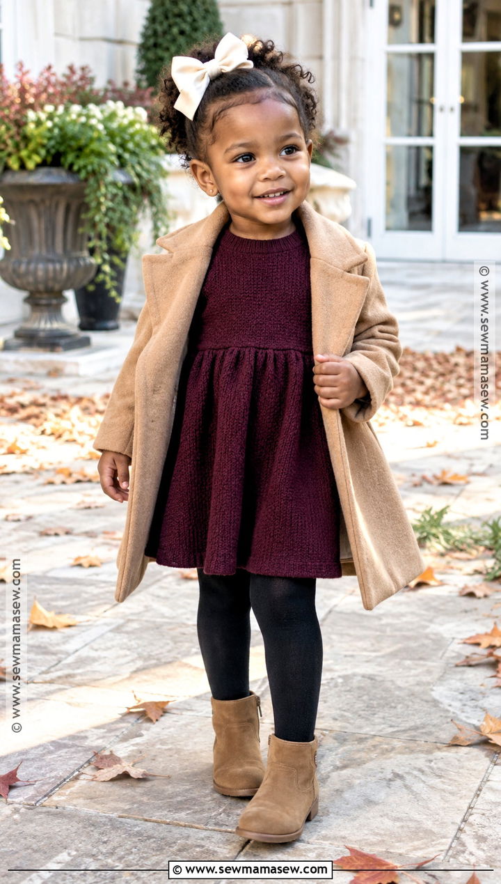 Toddler Fall Sweater Dress And Ankle Boots Outfit - 20 toddler fall outfits girl black