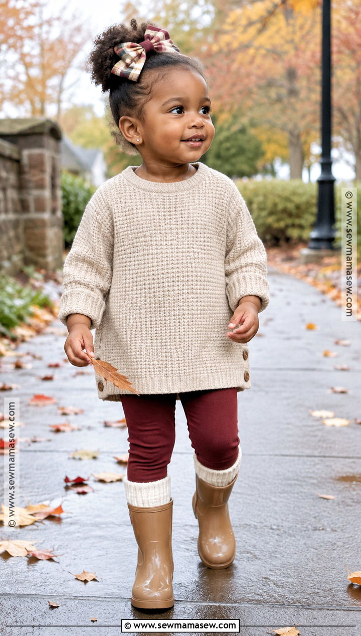 Toddler Fall Tunic Sweater And Leggings Outfit - 20 toddler fall outfits girl black