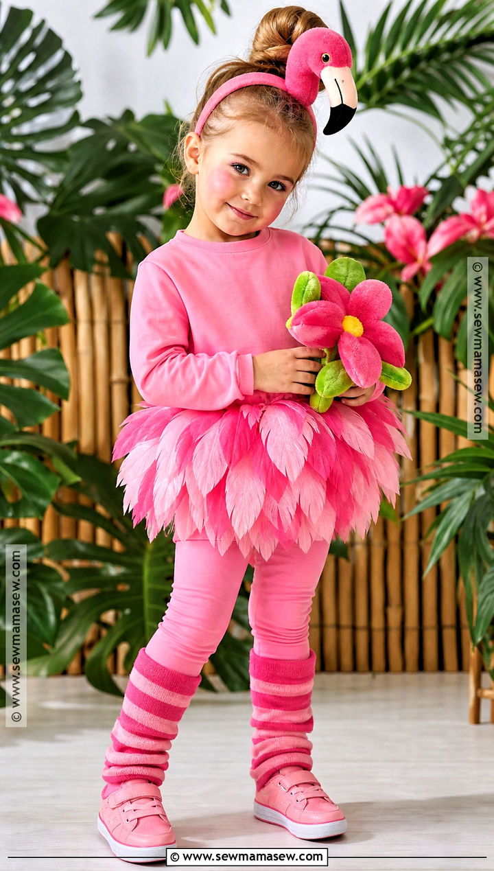 Toddler Flamingo Costume With Pink Feathers - 40 toddler halloween costumes for girls