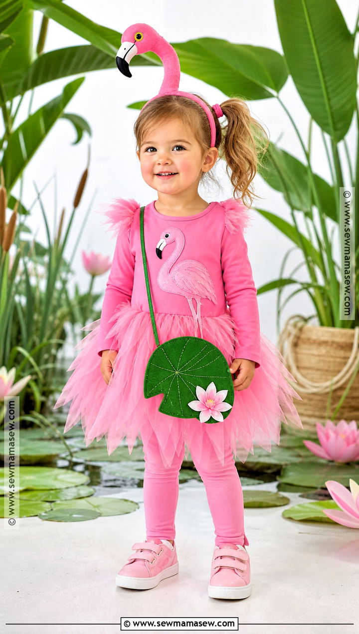 Toddler Flamingo Costume With Pink Feathers - 35 toddler costumes for girls