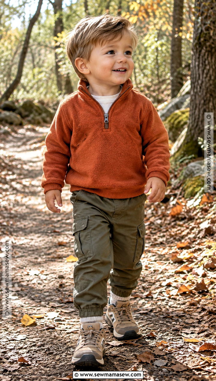 Toddler Fleece Pullover And Cargo Joggers Outfit - 15 Toddler Fall Clothes