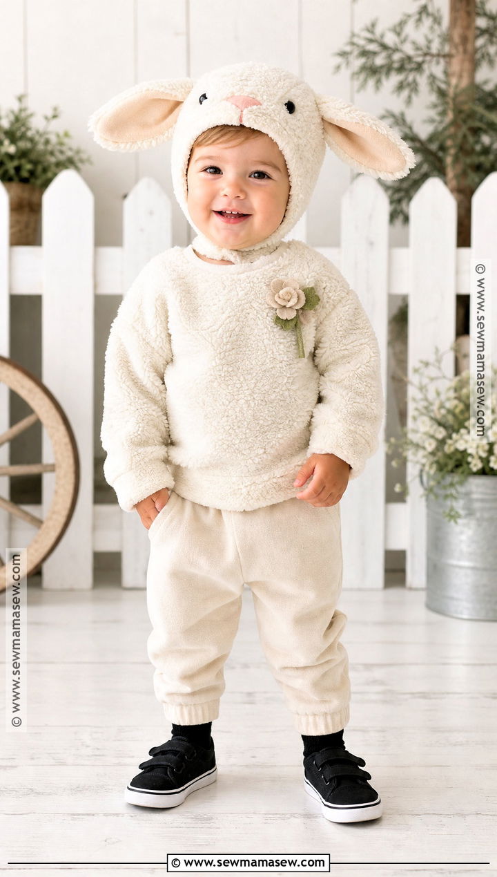 Toddler Fluffy Lamb Costume - 30 toddler halloween costume ideas