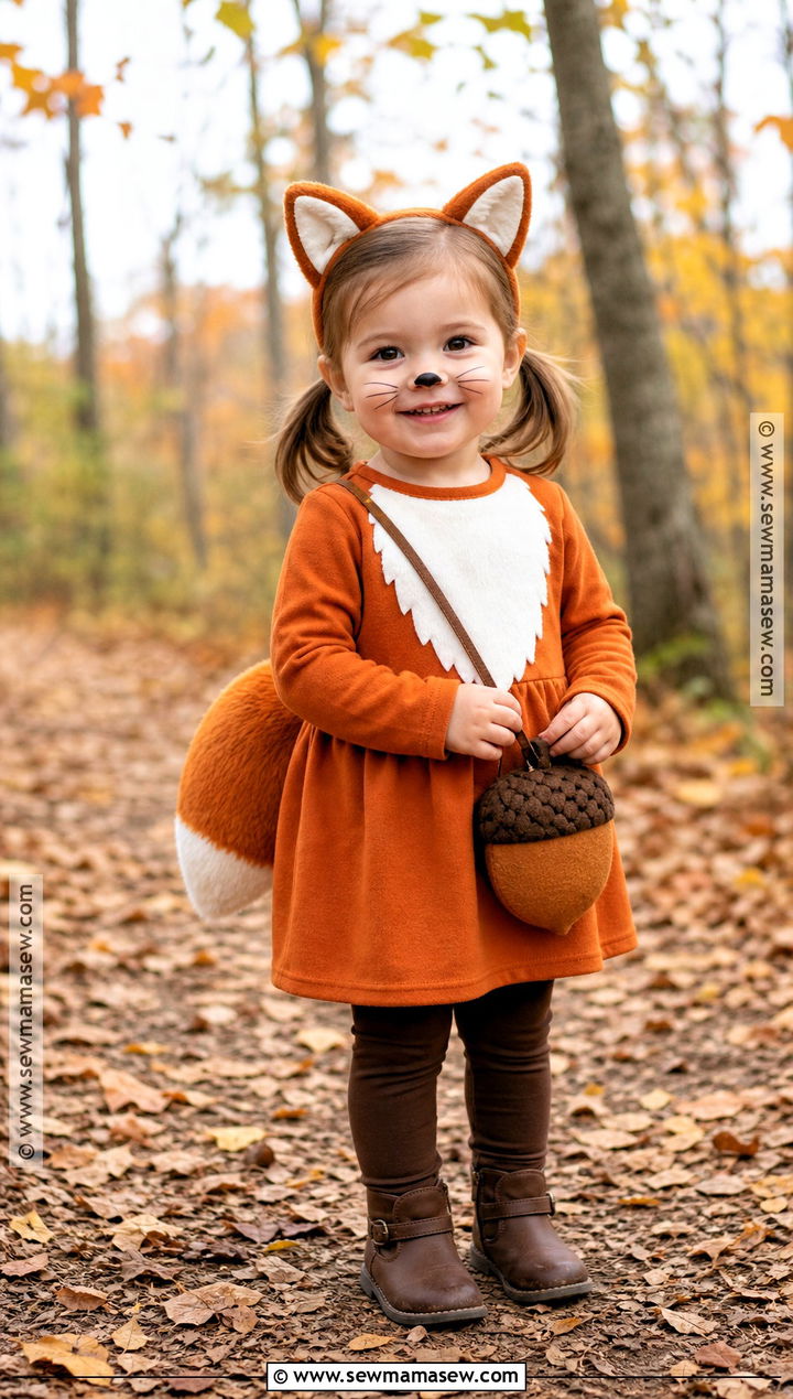 Toddler Fox Costume With Orange Dress - 35 toddler costumes for girls