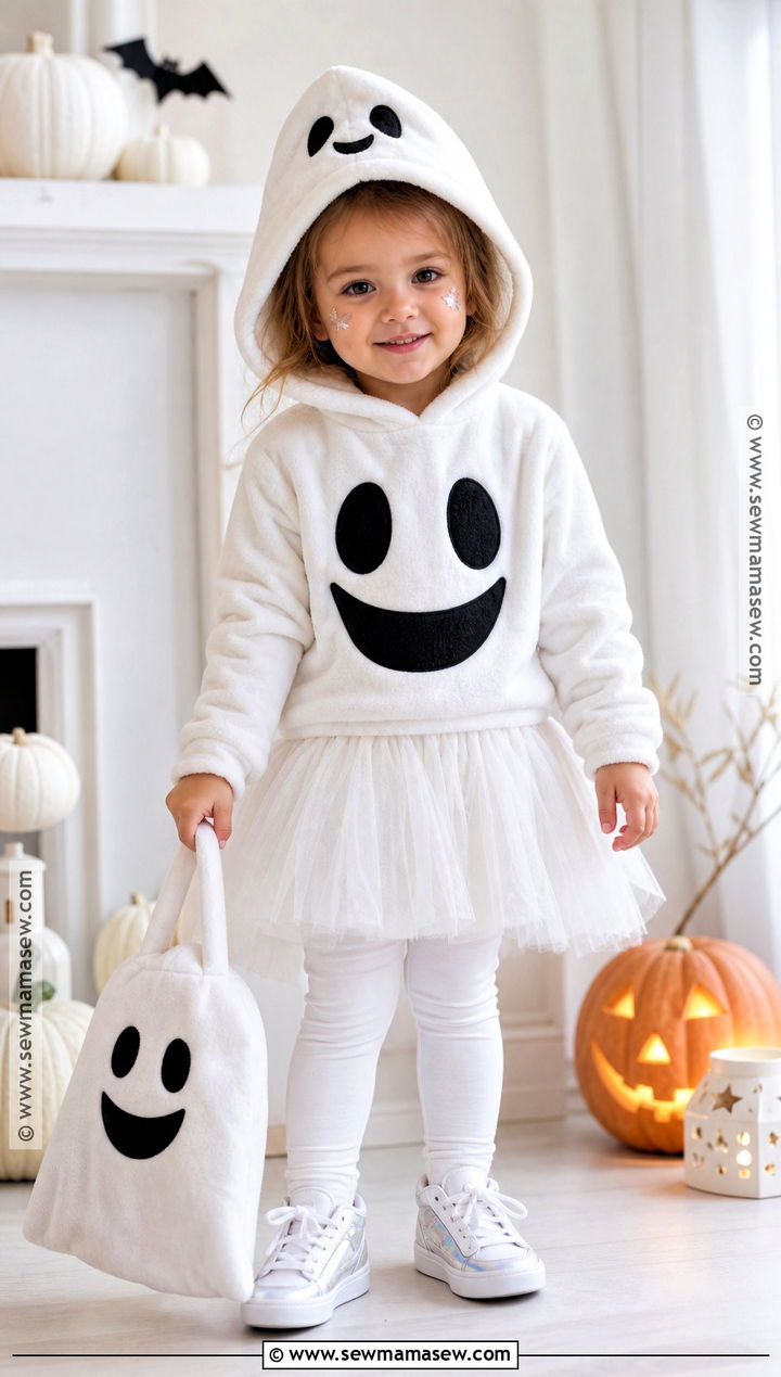 Toddler Friendly Ghost Costume With Tulle Skirt - 40 toddler halloween costumes for girls